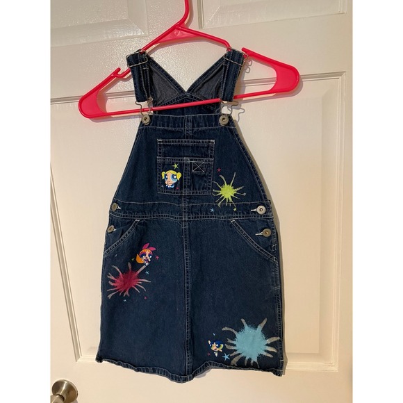 Nickelodeon Other - Vintage Powerpuff Girls denim overall dress size medium 7/8